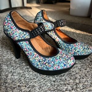 Bernie Mev 37 multicolor platform heels